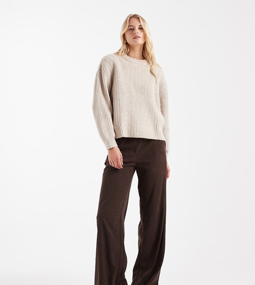 ONLY Tall - Weit geschnittene Schlupfhose aus Cord in Braun-Brown von ONLY Tall