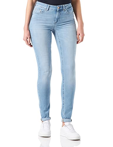 ONLY Tall Women's ONLBLUSH Life MID SK INNY REA1467 Tall Jeans, Light Blue Denim, XS von ONLY Tall