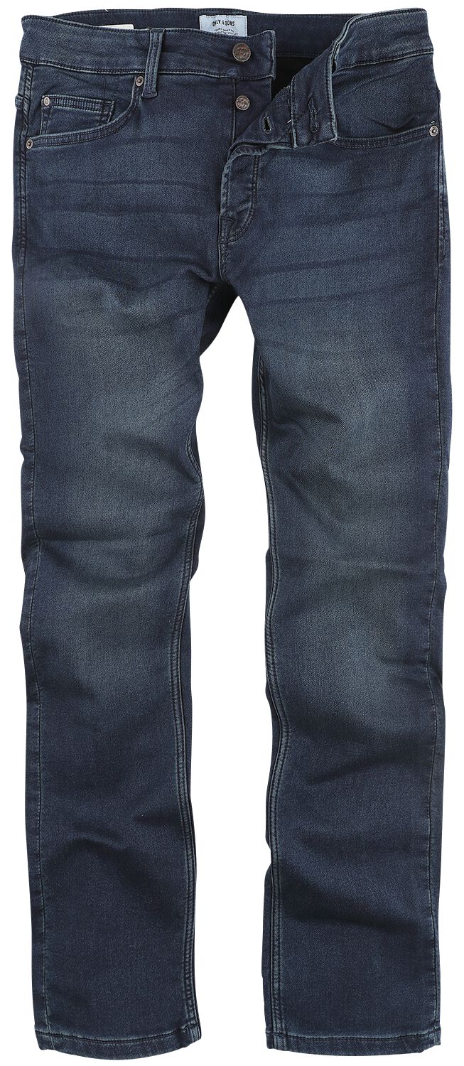 ONLY and SONS Jeans - Loom Dark Blue Sweat PK 3631 - W30L30 bis W36L34 - für Männer - Größe W30L30 - dunkelblau von ONLY and SONS