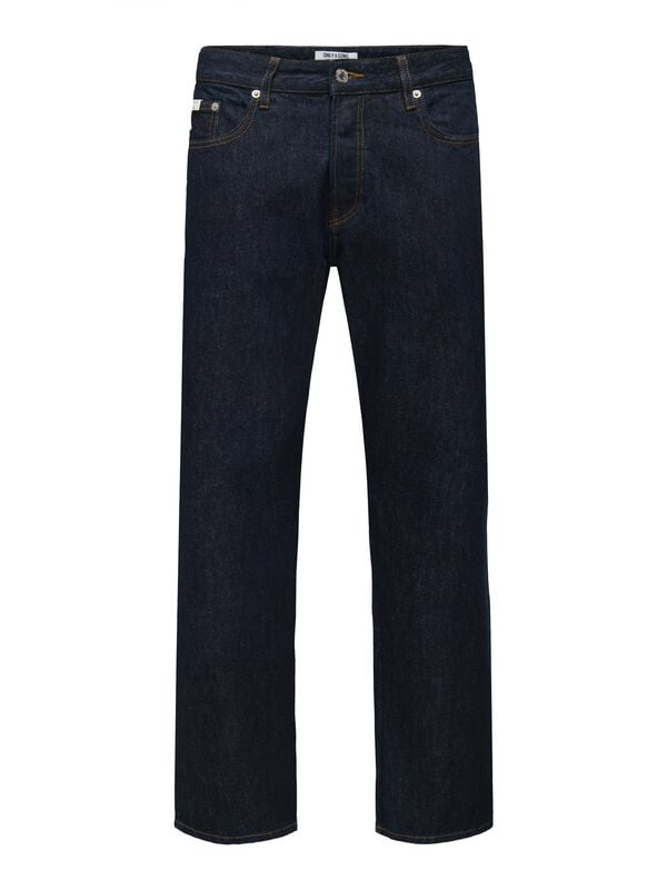ONLY and SONS Jeans - ONSEDGE STRAIGHT DB RINSE 4942 TAI DNM - W29L32 bis W36L34 - für Männer - Größe W32L34 - blau von ONLY and SONS