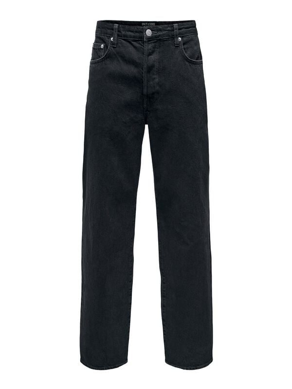 ONLY and SONS Jeans - ONSFADE LOOSE WB 6778 TAI DNM NOOS - W29L32 bis W36L34 - für Männer - Größe W33L34 - schwarz von ONLY and SONS