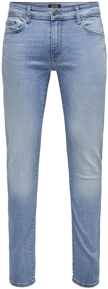 ONLY and SONS Jeans - ONSLoom Slim ONE LBD 8263 AZG DNM - W29L32 bis W36L34 - für Männer - Größe W32L32 - blau von ONLY and SONS