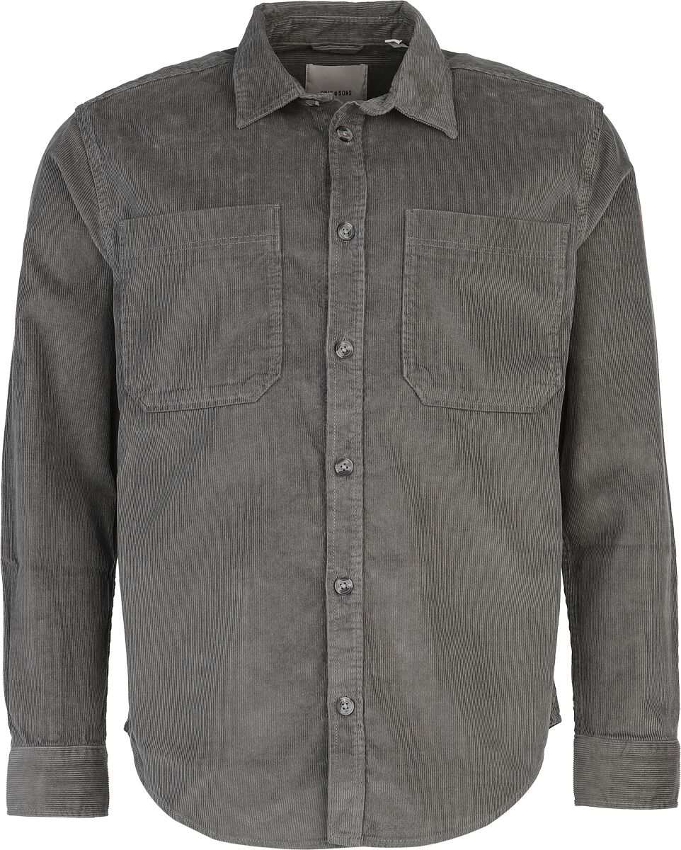 ONLY and SONS Langarmhemd - ONSALP RLX 2PKT WASHD CORD LS SHIRT NOOS - S bis XXL - für Männer - Größe S - grün von ONLY and SONS
