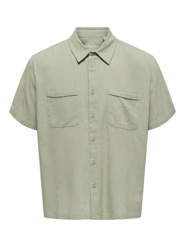 ONLY and SONS ONSCHARLES SS SHIRT Kurzarmhemd grün in L von ONLY and SONS
