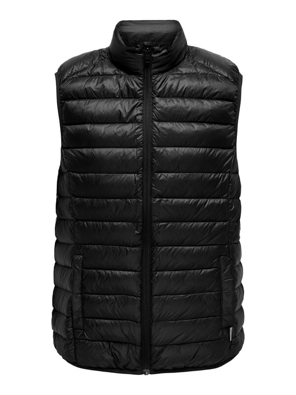 ONLY and SONS ONSGAVIN LIFE LIGHT QUILTED ZIP VEST OTW Weste schwarz in XL von ONLY and SONS