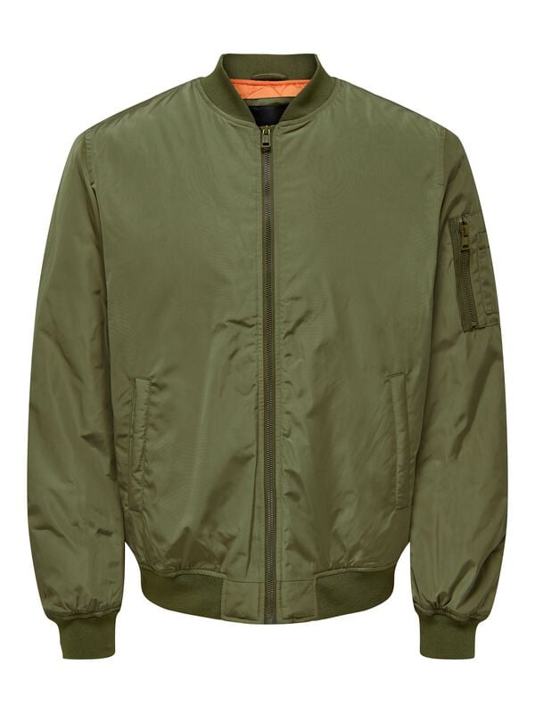 ONLY and SONS ONSJOSHUA BOMBER OTW NOOS Bomberjacke grün in L von ONLY and SONS