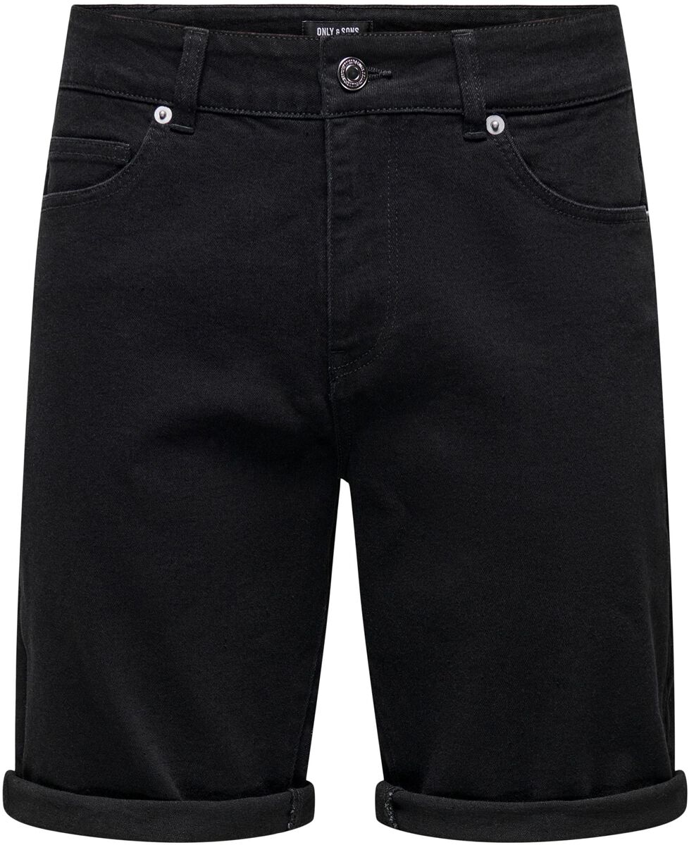 ONLY and SONS ONSPly BLKD 9041 BJ DNM Shorts Short schwarz in L von ONLY and SONS