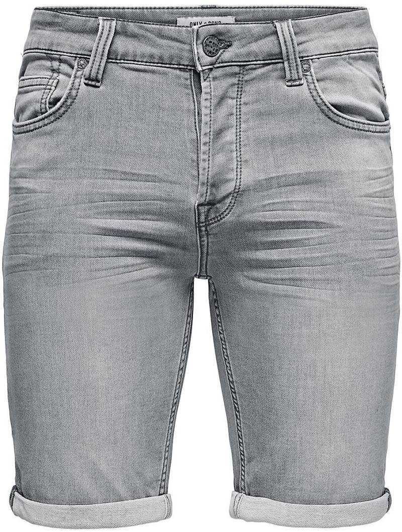 ONLY and SONS ONSPly Life Reg D Blue Slim Fit Short grau in S von ONLY and SONS