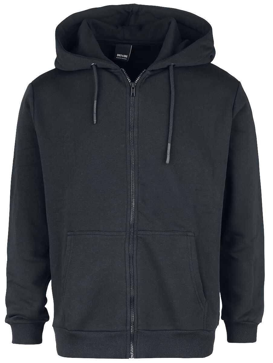 ONLY and SONS Sceres Life Zip Thr. Hoodie Kapuzenjacke schwarz in M von ONLY and SONS