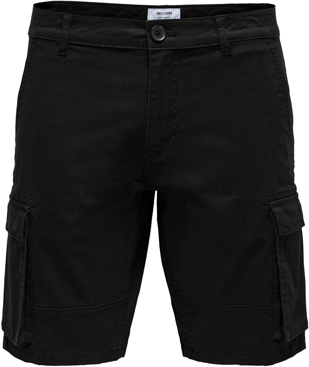 ONLY and SONS Short - ONSCam Stage Cargo Shorts PK 6689 - L bis XXL - für Männer - Größe L - schwarz von ONLY and SONS