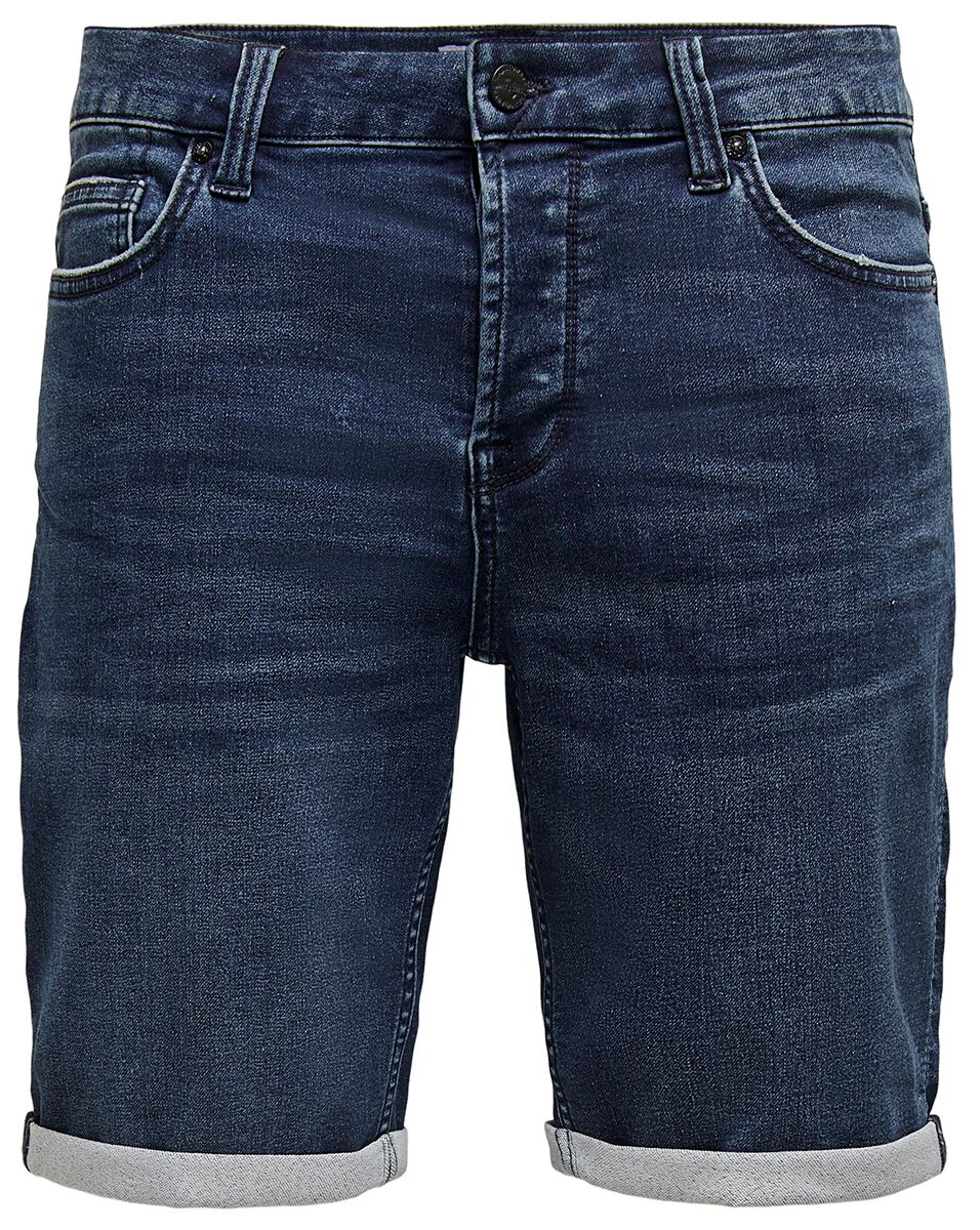 ONLY and SONS Short - ONSPly Life Reg D Blue Slim Fit - S bis XXL - für Männer - Größe S - blau von ONLY and SONS