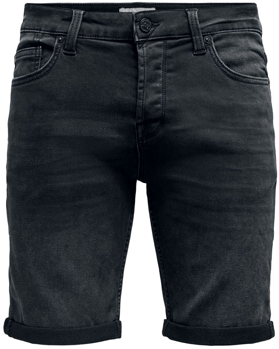 ONLY and SONS Short - Ply Life Reg - S bis M - für Männer - Größe S - schwarz von ONLY and SONS