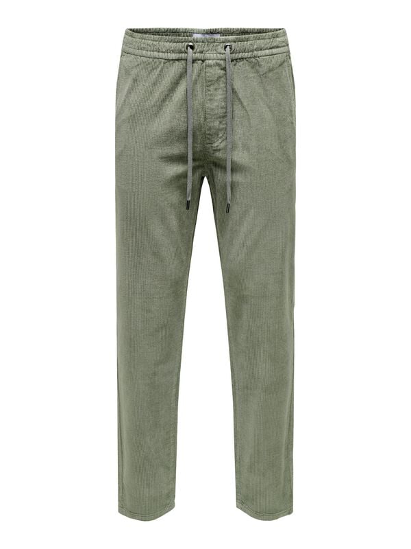 ONLY and SONS Stoffhose - ONSLINUS TAP CORDUROY 0185 PANT NOOS - S bis XXL - für Männer - Größe XXL - grün von ONLY and SONS