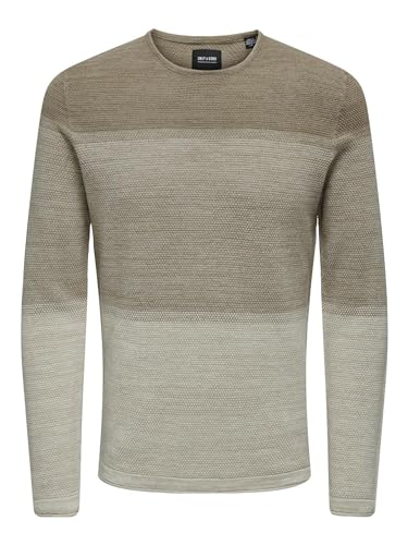 Herren O&S Dünner Langarm Strickpullover Rundhals Basic Sweater Knitted Shirt Jumper ONSPANTER von ONLY & SONS