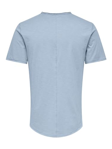 ONLY & SONS Herren Rundhals T-Shirt ONSBENNE LONGY - Regular Fit XS S M L XL XXL, Größe:S, Farbe:Eventide 22017822 von ONLY & SONS