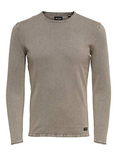 ONLY & SONS *Kopie Herren Lässiger Rollkragen Pullover Gerippter Feinstrick Longsleeve Sweater ONSPHIL ONSGARSON 12 WASH Crew Knit NOOS von ONLY & SONS