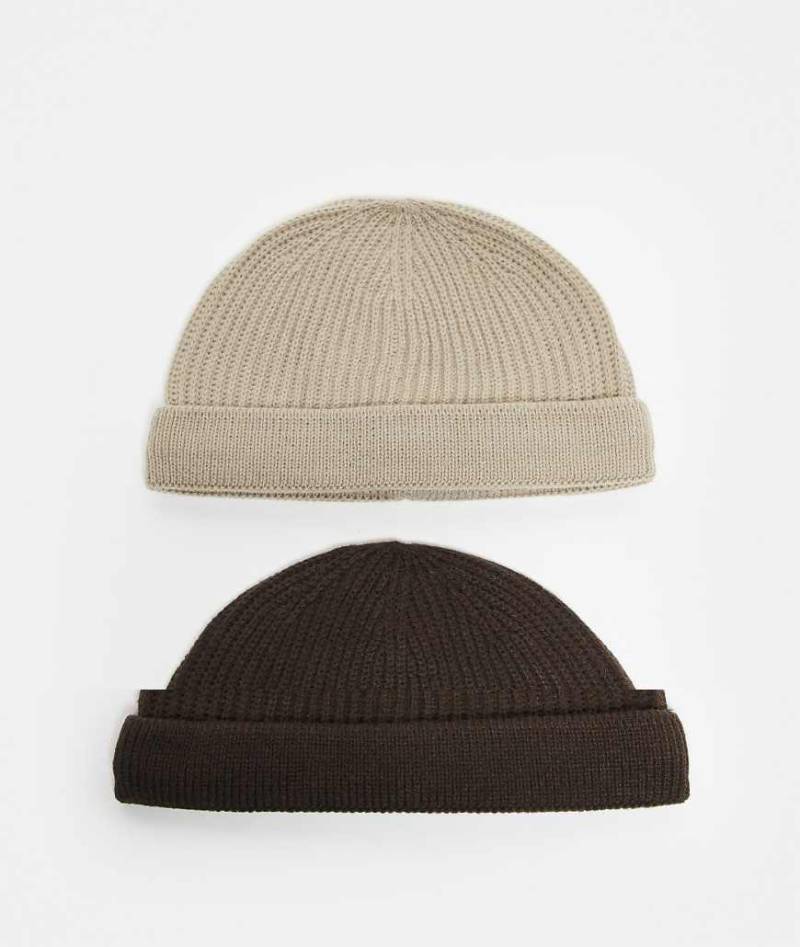 ONLY & SONS - 2er-Pack Fischermützen in Braun und Beige-Brown von ONLY & SONS