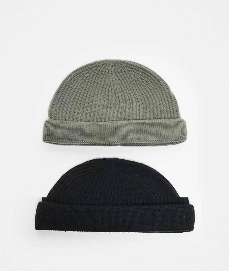 ONLY & SONS - 2er-Pack Fischermützen in Marineblau und Grau von ONLY & SONS