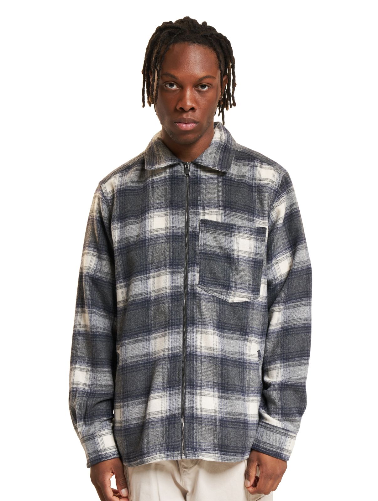 ONLY & SONS Austin Wool Zip Overshirt grau Nadelstreifen/Antikweiß ONLY & SONS Austin Wool Zip Overshirt grau Nadelstreifen/Antikweiß von ONLY & SONS