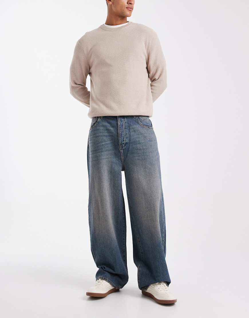 ONLY & SONS - Carl - Superweite Jeans in dunkler Waschung-Blau von ONLY & SONS