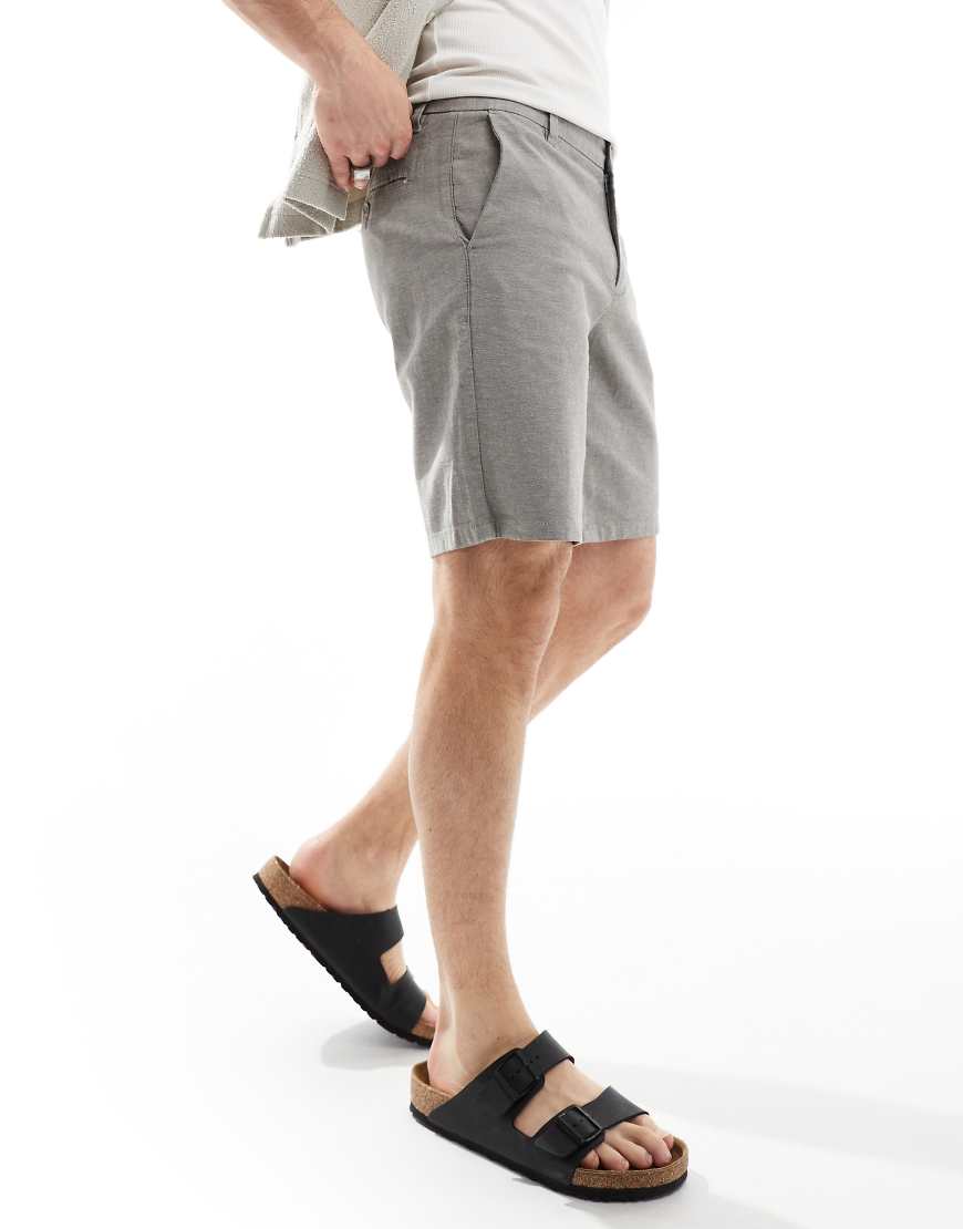 ONLY & SONS - Chino-Shorts aus Leinenmix in Anthrazit-Grau ONLY & SONS - Chino-Shorts aus Leinenmix in Anthrazit-Grau von ONLY & SONS