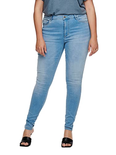 Carmakoma by Only Damen Jeans CARAUGUSTA - Skinny -Blau - Light Blue - Plus Size, Größe:48W / 34L, Farbvariante:Light Blue Denim 15199400 von ONLY & SONS