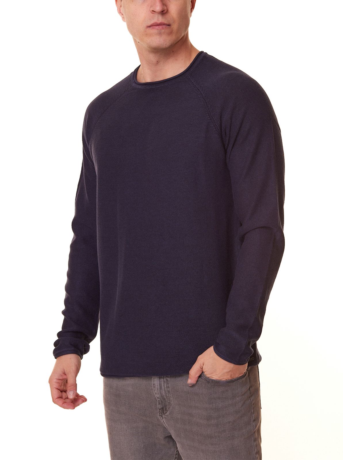 ONLY & SONS Dextor Herren Baumwoll-Pulli bequemer Strick-Pullover 22016131 Navy von ONLY & SONS