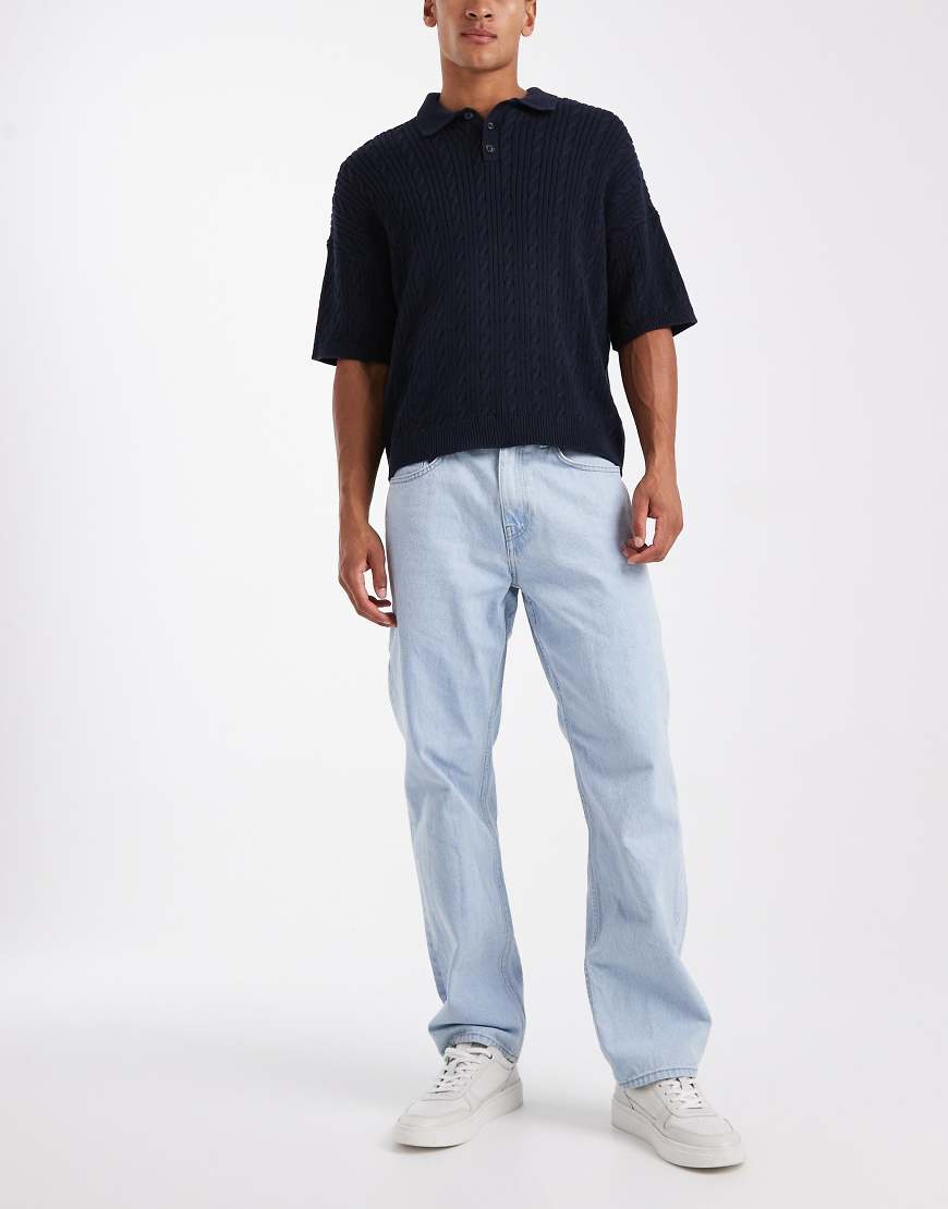 ONLY & SONS - Edge - Gerade geschnittene Jeans in hellblauer Waschung von ONLY & SONS