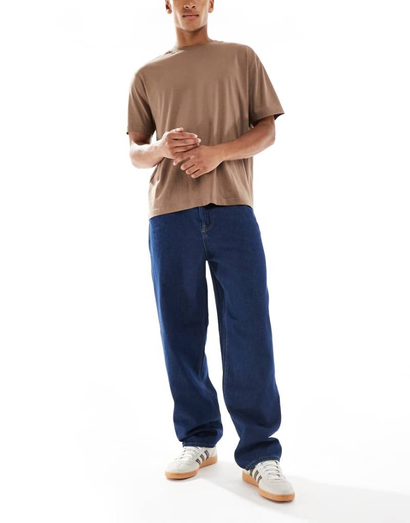 ONLY & SONS - Five - Baggy-Jeans in dunkelblauer Rinse-Waschung von ONLY & SONS