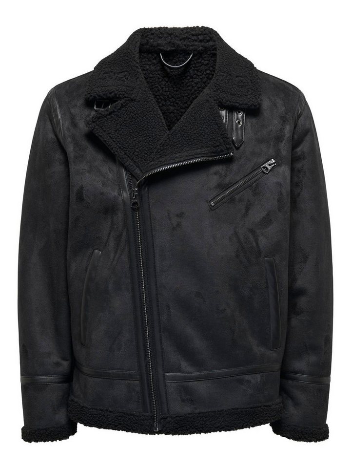 ONLY & SONS Funktionsjacke ONSROBYN FAKE SUEDE AVIATOR OTW von ONLY & SONS