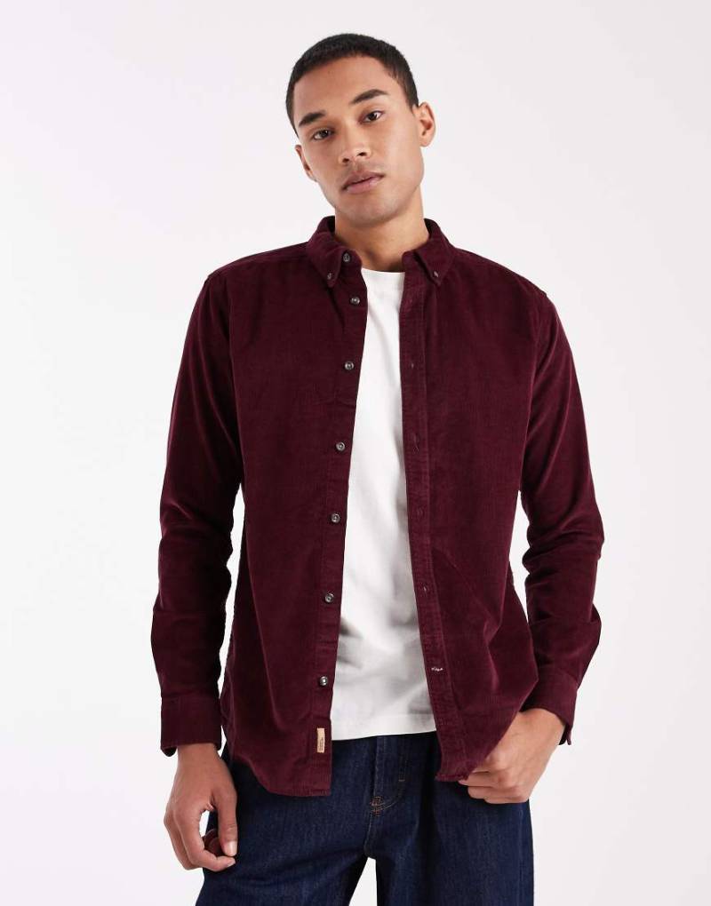 ONLY & SONS - Hemd aus Cord in Burgunderrot von ONLY & SONS