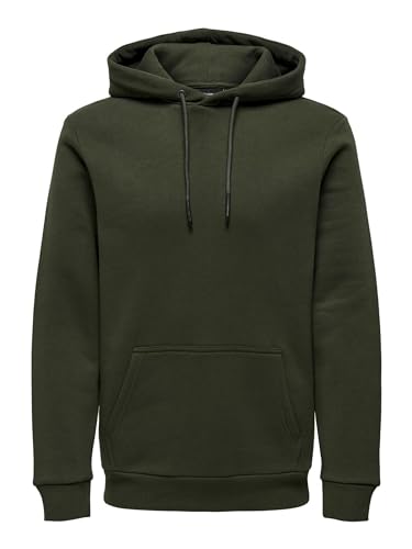 ONLY & SONS Herren Hoodie Kapuzenpullover ONSCERES XS S M L XL XXL Baumwolle, Größe:L, Farbe:Rosin 22018685 von Only & Sons
