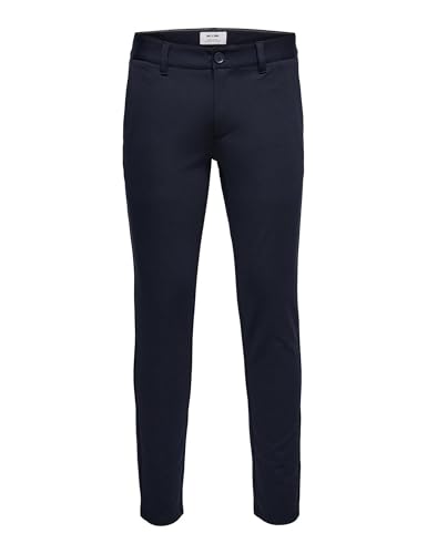 ONLY & SONS Herren Chino Hose ONSMARK - Slim Fit - Schwarz Grau Blau Grün, Größe:38W / 34L, Farbe:Night Sky 22010209 von ONLY & SONS