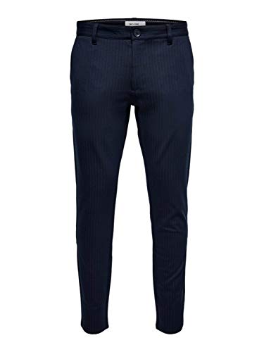 ONLY & SONS Herren Onsmark Pant Stripe Gw 3727 Noos Hose, Night Sky, 28W 30L EU von ONLY & SONS