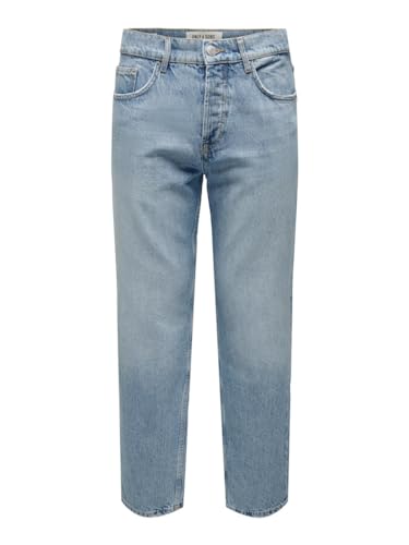 ONLY & SONS Herren Jeans ONSEDGE Loose 6986 - Relaxed Fit - Blau - Light Blue, Größe:34W / 34L, Farbvariante:Light Blue Denim 22026986 von ONLY & SONS