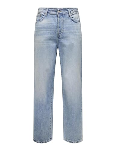 ONLY & SONS Herren Onsfade Loose Lb 2330 Tai DNM Jeans, Light Blue Denim1, 36W / 34L EU von ONLY & SONS