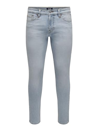 ONLY & SONS Herren Jeans ONSLOOM Slim 4924 - Slim Fit - Blau - Light Blue Denim, Größe:34W / 30L, Farbvariante:Light Blue Denim 22024924 von ONLY & SONS