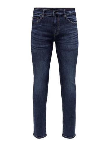 ONLY & SONS Herren Jeans ONSLOOM Slim 6749 - Slim Fit - Blau - Dark Blue Denim, Größe:28W / 32L, Farbvariante:Dark Blue Denim 22026749 von ONLY & SONS