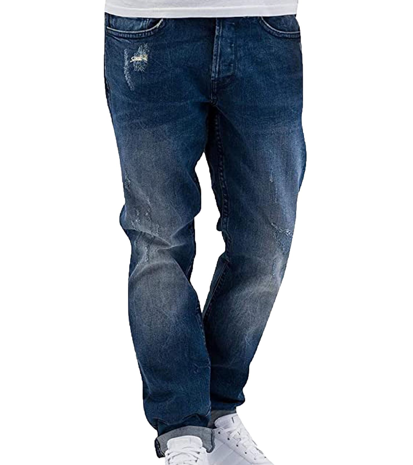 ONLY & SONS Herren Jeans Weft Med Regular-Fit Hose Dunkelblau von ONLY & SONS