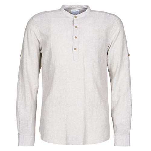 ONLY & SONS Herren Langarmshirt ONSCAIDEN - Slim Fit XS S M L XL XXL Beige Weiss, Größe:XL, Farbe:Chinchilla 22009883 von ONLY & SONS