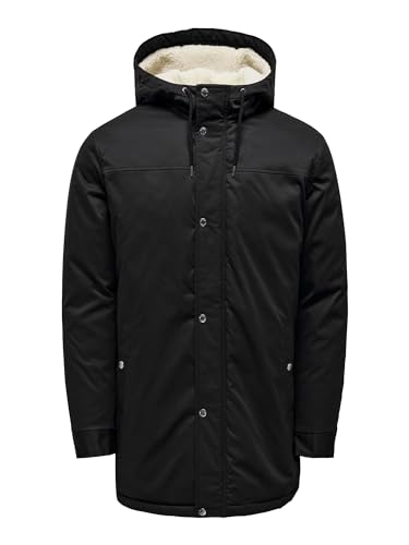 ONLY & SONS Herren ONSALEXANDER OTW NOOS VD Parka, Black, S von ONLY & SONS