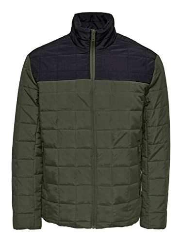 ONLY & SONS Herren ONSANKER Quilted Jacket OTW Steppjacke, Olive Night/Detail:Black, s von ONLY & SONS