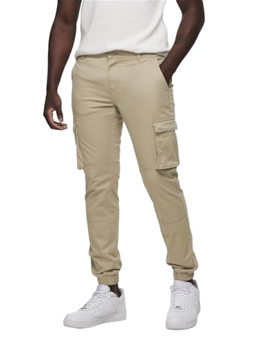 ONLY & SONS Herren Cargo Hose ONSCAM Stage 6687 - Tapered Fit - Grau W27-W38, Größe:33W / 34L, Farbe:Chinchilla 22016687 von ONLY & SONS