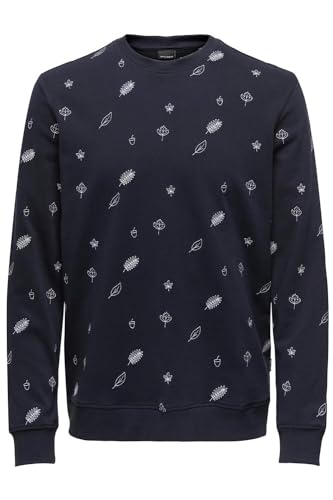 ONLY & SONS Herren ONSCAMDEN REG New AOE Crew Sweat Sweatshirt, Dark Navy, M von ONLY & SONS