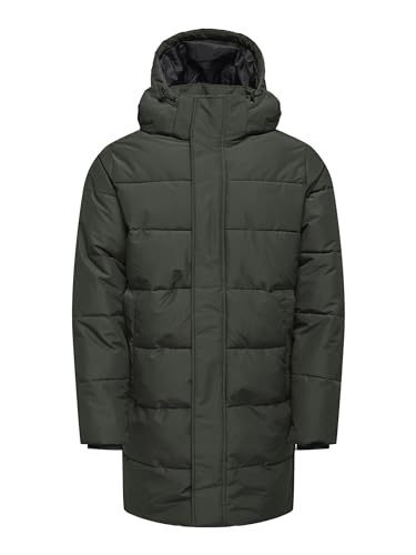 ONLY & SONS Herren ONSCARL Life Long Quilted Coat NOOS OTW Steppjacke, Peat, XXL von ONLY & SONS