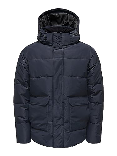 ONLY & SONS Herren ONSCARL Life Quilted Jacket NOOS OTW Steppjacke, Dark Navy, L von ONLY & SONS