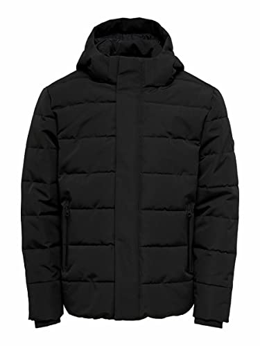 ONLY & SONS Herren ONSCAYSON Puffa OTW Steppjacke, Black, M von ONLY & SONS