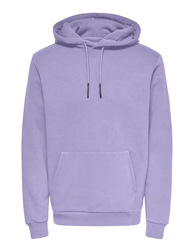 ONLY & SONS Herren ONSCERES Hoodie Sweat NOOS Kapuzenpullover, Lavender, M von Only & Sons