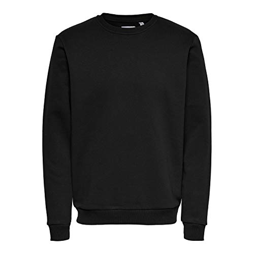 Herren O&S Basic Sweatshirt Regular Fit Pullover Langarm Jumper Sweater Shirt ohne Kapuze ONSCERES von ONLY & SONS