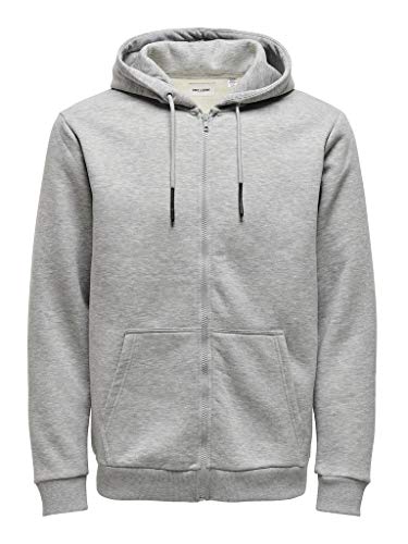 ONLY & SONS Herren Pullover 22018684 Light Grey Melange L von ONLY & SONS